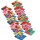 VOILA Set of 24 Multipurpose Butterfly Floral Printed Towel Perfect for Daily Use Hand Face Towel and Cleaning